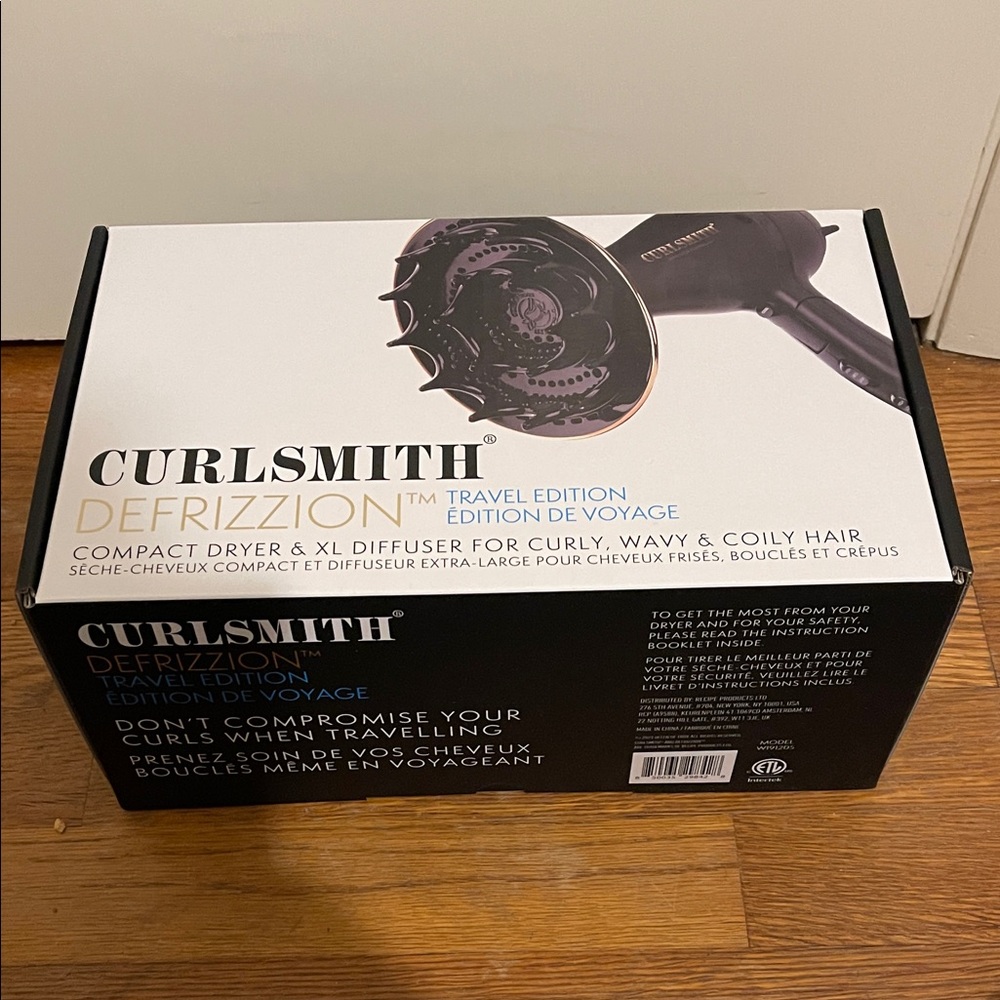 NIB Curlsmith Defrizzion Travel Edition Hair Dryer